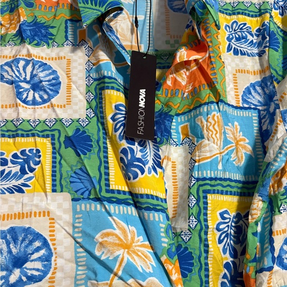 Fashion Nova Multicolor Tropical Print Travel Dress - Picture 7 of 7